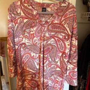Lily Women's Pink and Purple Paisley Blouse